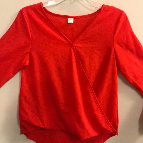 Red Baluoke Brand Blouse. Size Small - Picture 3 of 4